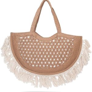 Frye Ella Tassel Tote, Beige